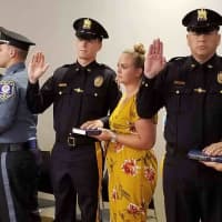 <p>Corrections officers being sworn (see list above).</p>