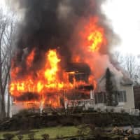 <p>The Skyview Drive home quickly became an inferno.</p>