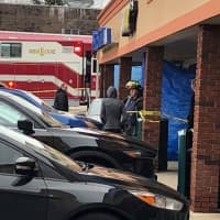 <p>At the scene at the Terra Mini Mall on Market Street in Saddle Brook.</p>