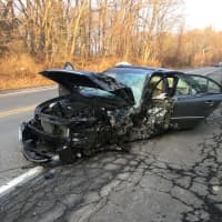 <p>A woman was killed in a serious two-vehicle crash that has shut down Route 304 in New City.</p>