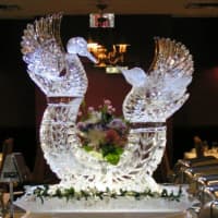 <p>A swan centerpiece from Jimmy&#x27;s Artistic Creations in East Rutherford.</p>