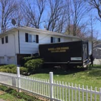 <p>A truck crashed into the front of a home.</p>