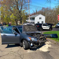 <p>Two people were injured during a two-vehicle crash in Trumbull.</p>