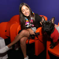 <p>Jaime Getto with her French bulldog, Royce.</p>