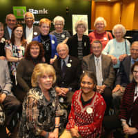 <p>Thirty-five clinical and lay volunteers have donated their time for at least five continuous years to BVMI. Many of them are shown here at the Volunteer Appreciation party hosted by TD Bank.</p>