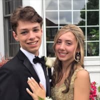 <p>Alexis Faye and her boyfriend, Anthony McCann at prom Friday.</p>