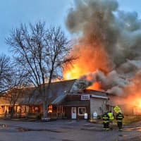 <p>A fire spread quickly Tuesday to destroy businesses and apartments at the Red Hook shopping plaza in Red Hook.</p>