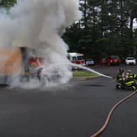 <p>Orangeburg firefighters were able to save mail being transported by a large box truck which caught fire.</p>