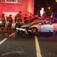 <p>A woman was seriously injured in a crash in West New York Tuesday.</p>