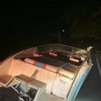 <p>Police in Ramapo helped remove a boat that was left abandoned in the middle of the road.</p>