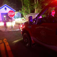 <p>A car coming off the Taconic Parkway crashed into a booth at FDR Park in Yorktown Heights.</p>