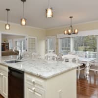 <p>The updated kitchen boasts beauty and convenience.</p>