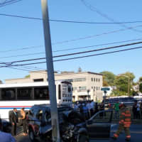 <p>A driver suffered serious injuries after crashing into a pole on Route 45 in Hillcrest.</p>