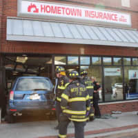 <p>An 86-year-old man drove into a building.</p>