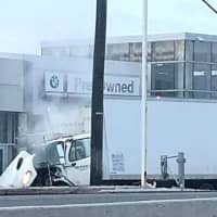 <p>Route 17 traffic was jammed in both directions north and south of the BMW dealership in Ramsey.</p>