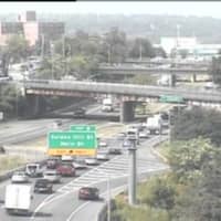<p>Route 8 in Bridgeport is backed up following a crash.</p>