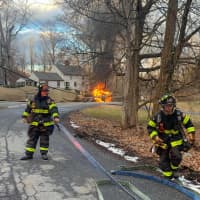 <p>First responders in Somers put out a vehicle fire.</p>
