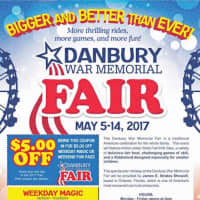 <p>Danbury War Memorial Fair will run from May 5 to 14.</p>