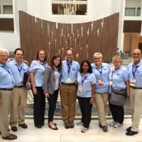 <p>American Cancer Society Cancer Action Network (ACS CAN) volunteers en route to meet with Connecticut’s members of Congress to discuss the importance of cancer research funding, colorectal cancer screenings and patient quality of life.</p>