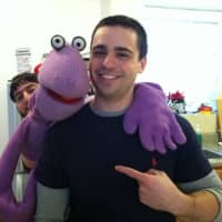 <p>Anthony Desiato of White Plains with Wally Wackiman (in purple) and Zach Woliner, Wally&#x27;s creator (behind at left). Desiato&#x27;s documentary about the puppeteer debuts Oct. 22 during its first public screening at Yonkers Film Festival.</p>