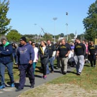 <p>Hundreds of people are expected to take part in the American Foundation for Suicide Prevention walk in Mamaroneck this Saturday. Shown are participants from the group&#x27;s 2014 event.</p>