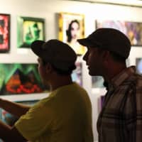 <p>At ARTxSOULNJ events, a DJ spins records in a pop-up gallery space.</p>