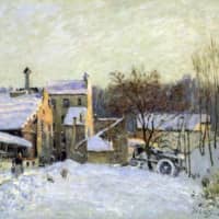 <p>Alfred Sisley painted &quot;A Farmyard at Chaville&quot; in 1879.</p>
