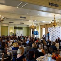 <p>A crowd gathered earlier this month to hear CNN commentator Ana Navarro speak.</p>