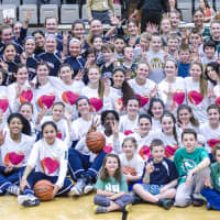 <p>Saddle River Day School and other New Jersey students play basketball to benefit Newtown Connecticut School District. </p>