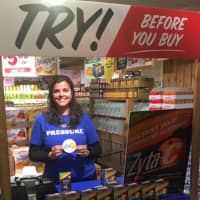 <p>Westport resident Amy Saperstein at an in-store Zyta-C promotion.</p>
