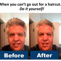<p>Andre&#x27; DiMino, 62 of Woodcliff Lake, has been cutting his hair at home for years using the Robocut. Seems it came in handy.</p>