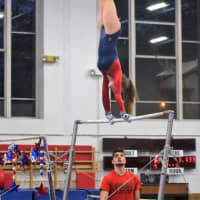 <p>Annsley Martin swept the competition, finishing in first place on the vault, the bars, the beam and the floor.</p>