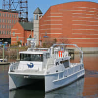 <p>The Maritime Aquarium at Norwalk’s unique new hybrid-electric researchvessel, R/V Spirit of the Sound™, pulls away from the dock for an outing onto Long Island Sound.</p>