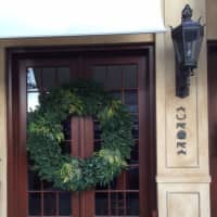 <p>A wreath outside Aurora Restaurant, 60 Purchase St. in Rye.</p>
