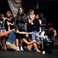<p>Briarcliff High School students rehearse for the upcoming fall productions of “A Disappearing Number.”</p>