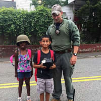 <p>Kids got an up-close look at police equipment at the Back to School BBQ. Nyack Center Facebook</p>