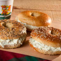 <p>Bagels and cream cheese at Stew Leonard&#x27;s.</p>