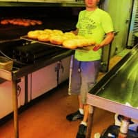 <p>Hot out of the oven at Bagelicious in Ridgewood.</p>
