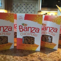 <p>Banza&#x27;s brightly colored boxes make it clear that the pasta inside is made with high-protein, gluten-free chickpeas.</p>