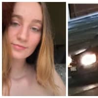 <p>Alysa Jade Kristjanson, 22, of Princeton, was killed in a hit-and-run crash on Route 130 that may have involved a dark-colored SUV, pictured right.</p>