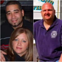 <p>MARCH -- Left: Clinton J. Degroat of Ringwood killed his ex-girlfriend, Nicole Sierra, with a shotgun through a glass door. Right: Maywood Firefighter Roy De Young Jr. saved the life of a fellow resident in the Paramus ShopRite.</p>