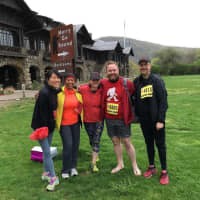 <p>Team members who participated in the Bear Mountain Endurance Challenge, which raised more than $6,500 for the arts-and-drama program at the Chapel School.</p>