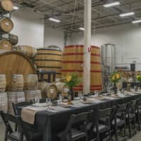 <p>Beer dinner set up at Captain Lawrence Brewing Co. in Elmsford.</p>