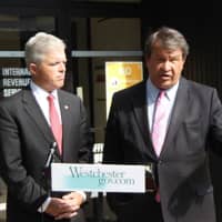 <p>Westchester County Executive George Latimer and Suffolk County Executive Steve Bellone announced their partnership fighting proposed federal regulations.</p>