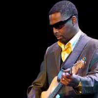 <p>Member of the Blind Boys of Alabama performing at the Tarrytown Music Hall on Friday.</p>