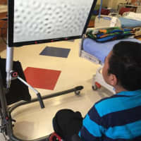 <p>A young patient works on his skills at Blythedale Children&#x27;s Hospital in Valhalla. The hospital&#x27;s clinicians will collaborate with the Winifred Masterson Burke Medical Research Institute in the hopes of helping children with neurological conditions.</p>