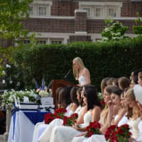 <p>Caroline Kirby, a Bronxville High School senior class co-president, encouraged her classmates to remember the challenges they’ve overcome to get to where they are, because setbacks help them learn from their mistakes and grow as individuals.</p>