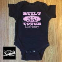 <p>One of the car-themed onsies from Putnam Valley-based Lugnut Designs.</p>