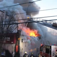 <p>The blaze broke out in the back of Prime Foods.</p>