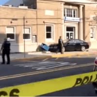 <p>The crash occurred around 6 p.m. outside the Bank of New Jersey.</p>